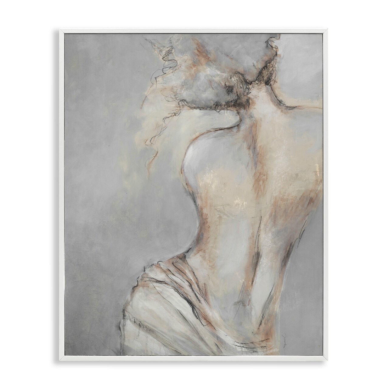 Stupell Industries Traditional Nude Baroque Portrait Framed Giclee Art